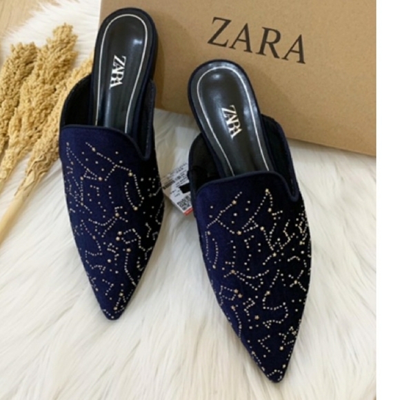 Zara Shoes - Zara Velvet Mules